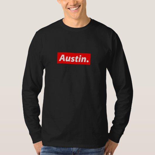 Austin Streetwear for Men Women and Kids Named Aus Tシャツ (正面)