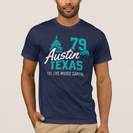 Austin Texas 79 Live Music Capital Vintage Tシャツ