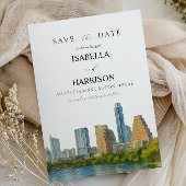 AUSTIN Texas Save the Date Template セーブザデート