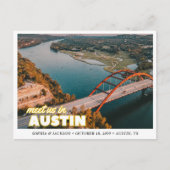 Austin Wedding Save the Date Postcard ポストカード (正面)