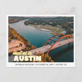Austin Wedding Save the Date Postcard ポストカード