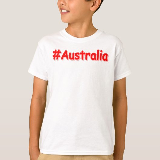 「#Australia」かわいいデザイン。今買Tシャツ Tシャツ (正面)