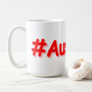 「#Australia」かわいいデザイン。買今 コーヒーマグカップ