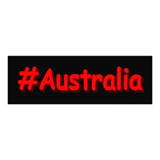 「#Australia」かわいいデザイン。買今 フォトプリント (正面)
