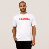 「#Australia」かわいいデザイン。買今 Tシャツ (正面フル)