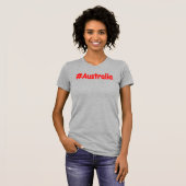 「#Australia」かわいいデザイン。買今 Tシャツ (正面フル)