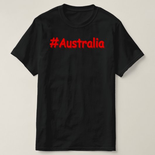 「#Australia」かわいいデザイン。買今 Tシャツ (デザイン正面)