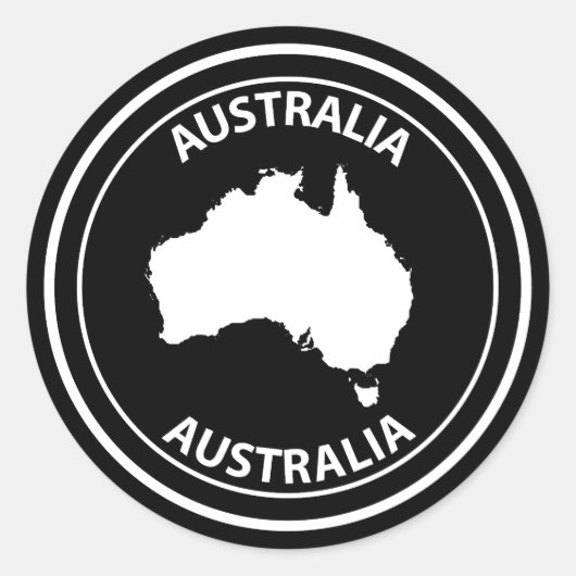 Australia ラウンドシール (正面)