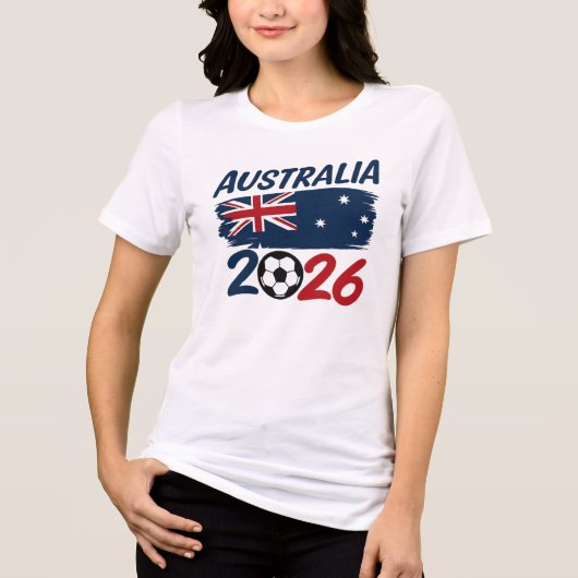 Australia 2026 Soccer Fan Design Flag Colors トライブレンドＴシャツ (正面)