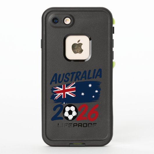 Australia 2026 Soccer Fan Design Flag Colors LifeProof iPhoneケース (裏面)
