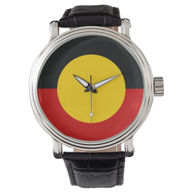 Australia Aboriginal Flag 腕時計 (正面)