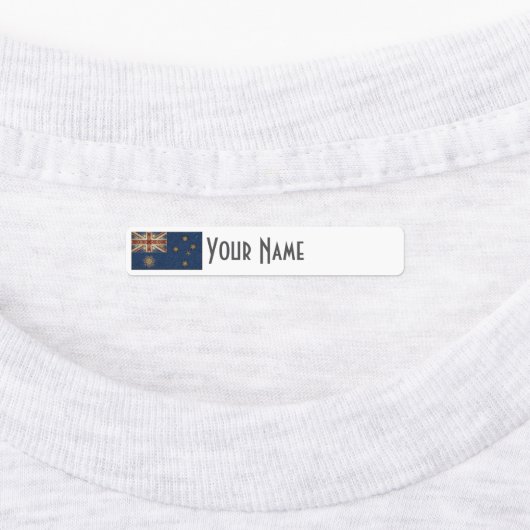 Australia Art Deco Flag Custom Iron-On Name Label ラベル (貼付)