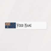 Australia Art Deco Flag | Waterproof Name Label ラベル (デザイン1)