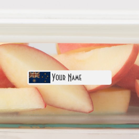 Australia Art Deco Flag | Waterproof Name Label ラベル (貼付)