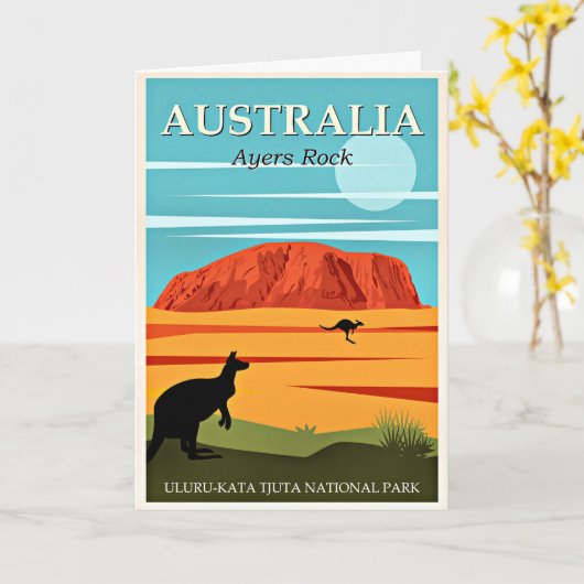 Australia, Ayers Rock, カード (黄色い花)