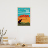 Australia Ayers Rock Vintage Travel ポスター (キッチン)