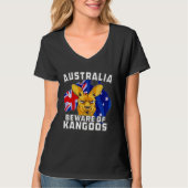Australia Beware of Kangoos Down Under Australia Tシャツ (正面)