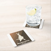 Australia By Air Kangaroo旅行ポスター。 スクエアペーパーコースター (インサイチュ)