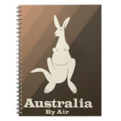 Australia By Air Kangaroo旅行ポスター。 ノートブック (正面)
