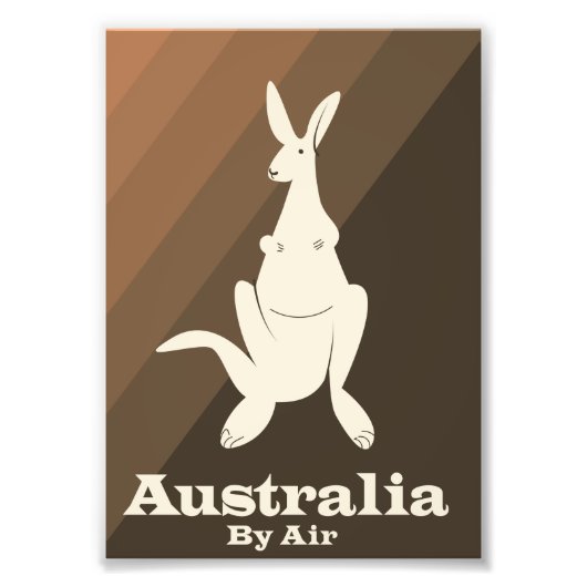 Australia By Air Kangaroo旅行ポスター。 フォトプリント (正面)