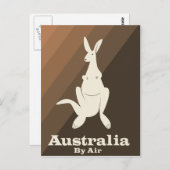 Australia By Air Kangaroo旅行ポスター。 ポストカード (正面/裏面)