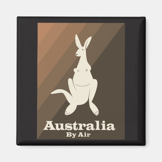 Australia By Air Kangaroo旅行ポスター。 マグネット (正面)