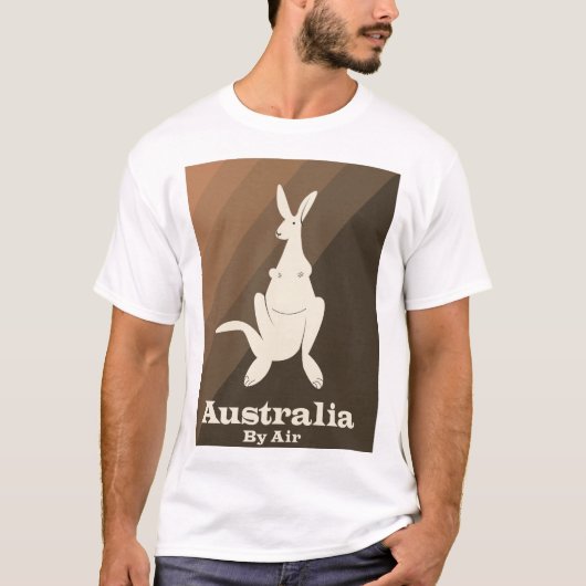Australia By Air Kangaroo旅行ポスター。 Tシャツ (正面)