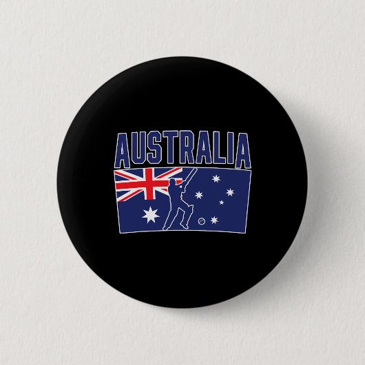 Australia Cricket (flag And Tsman)  缶バッジ (正面)
