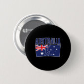 Australia Cricket (flag And Tsman)  缶バッジ (正面&裏面)