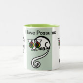 Australia Cute I love POSSUMS -自然 – 野生生物 ツートーンマグカップ (中央)