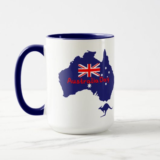 Australia Day Flag Map  マグカップ (左)