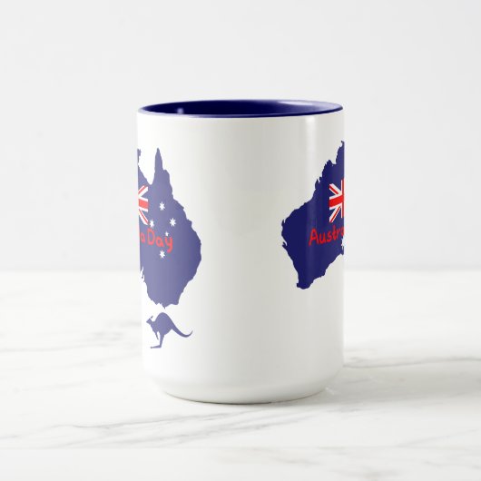 Australia Day Flag Map  マグカップ (中央)