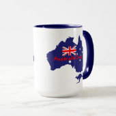 Australia Day Flag Map  マグカップ (正面右)