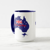 Australia Day Flag Map  マグカップ (正面左)