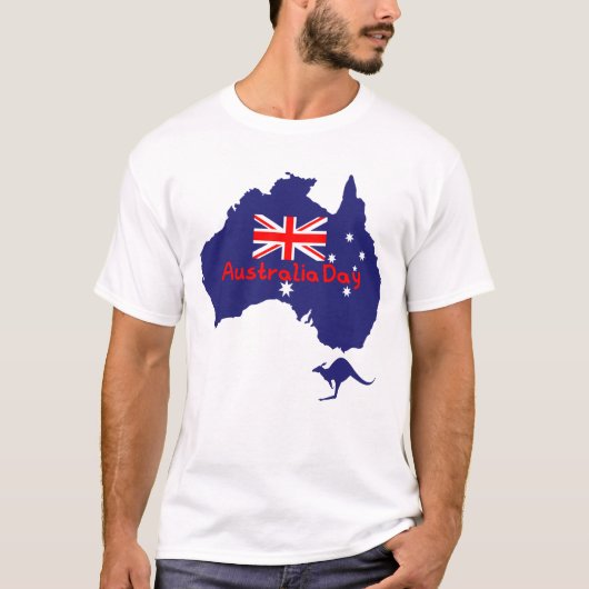Australia Day Flag Map  Tシャツ (正面)