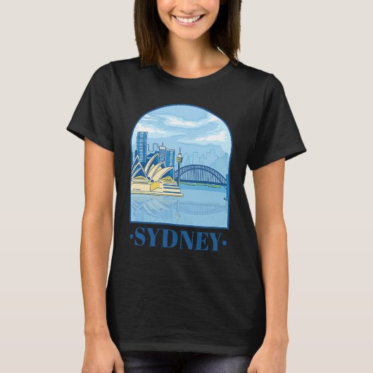 Australia Day Tourists Australian Retro Happy Tra Tシャツ (正面)