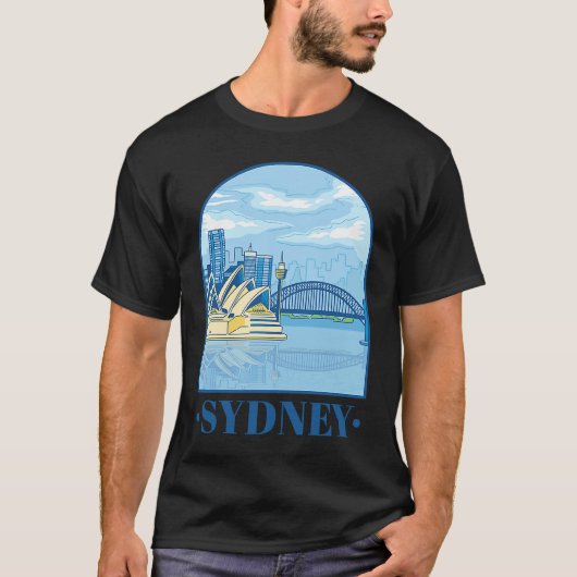 Australia Day  Tourists Australian Retro Happy Tra Tシャツ (正面)