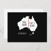 Australia Dog Head Cat's Head ポストカード (正面/裏面)