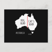 Australia Dog Head Cat's Head ポストカード (正面)