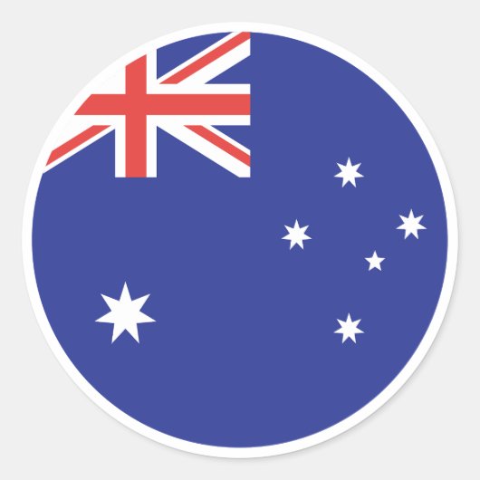 Australia Flag ラウンドシール (正面)