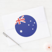 Australia Flag ラウンドシール (封筒)