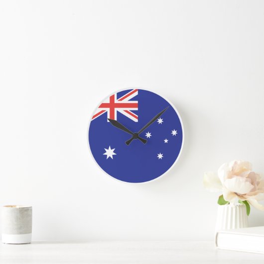 Australia Flag ラウンド壁時計 (ホーム)
