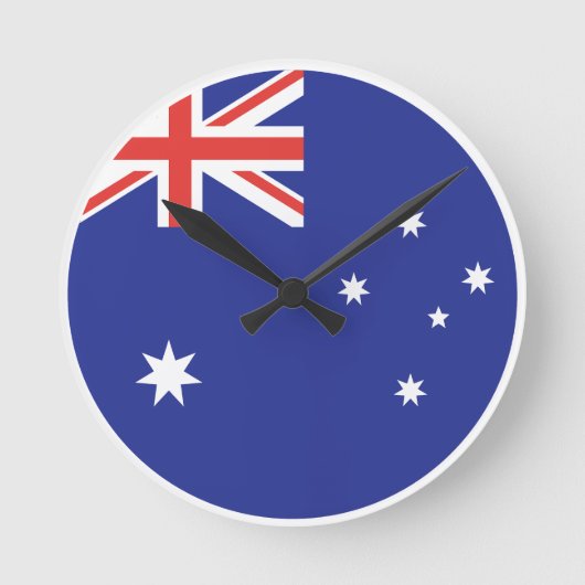 Australia Flag ラウンド壁時計 (正面)