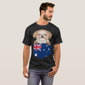 Australia Flag Shih Tzu Dog In Pocket Tシャツ (正面フル)
