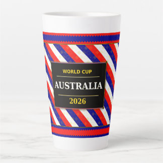 Australia Football Fan Flag Colors Stripe Pattern カフェラテマグ