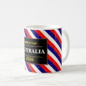 Australia Football Fan Flag Colors Stripe Pattern  コーヒーマグカップ (正面右)