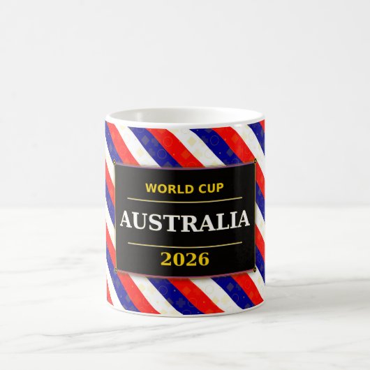 Australia Football Fan Flag Colors Stripe Pattern  コーヒーマグカップ (中央)