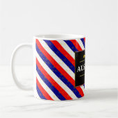 Australia Football Fan Flag Colors Stripe Pattern  コーヒーマグカップ (左)