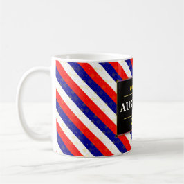Australia Football Fan Flag Colors Stripe Pattern  コーヒーマグカップ