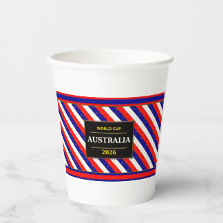 Australia Football Fan Flag Colors Stripe Pattern 紙コップ